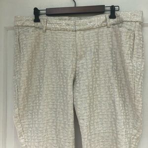 Old Navy ivory & silver the Diva pants